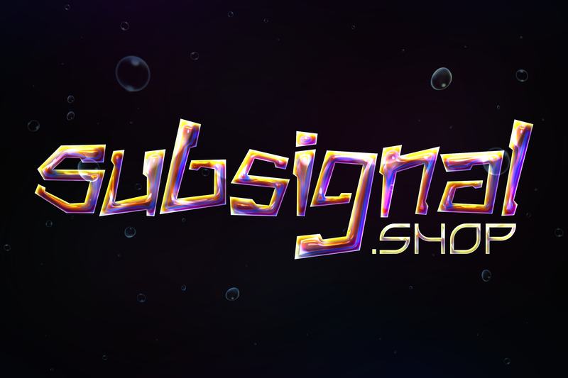 Glossy holographic gel letters among floating bubbles