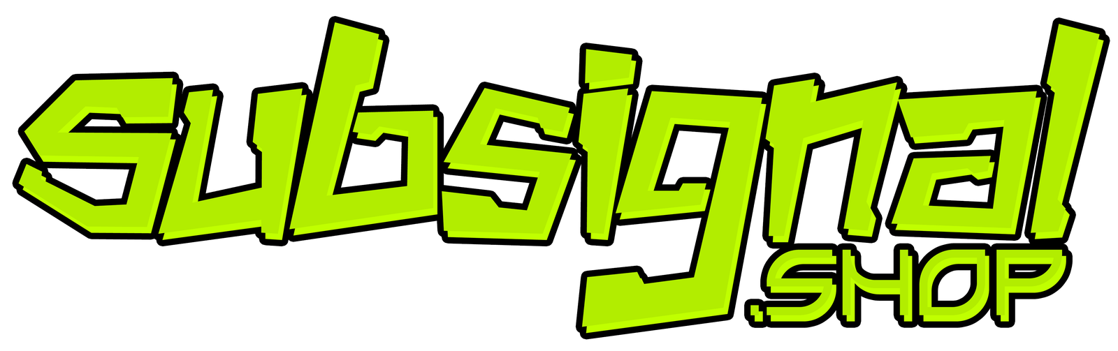 Subsignal wordmark in lime with a black stepped outline